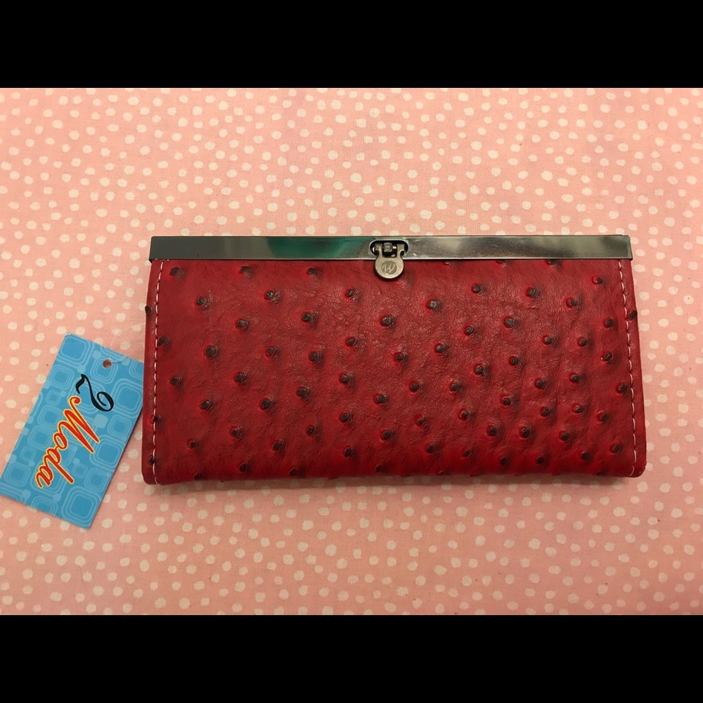 Red clutch wallet